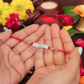 Heart Bond Love Silver Rakhi